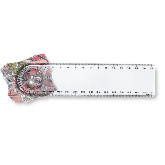 Ruler with magnifying glass...