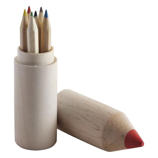 6 lápis de cor