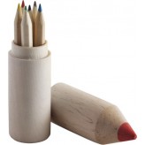 6 lápis de cor