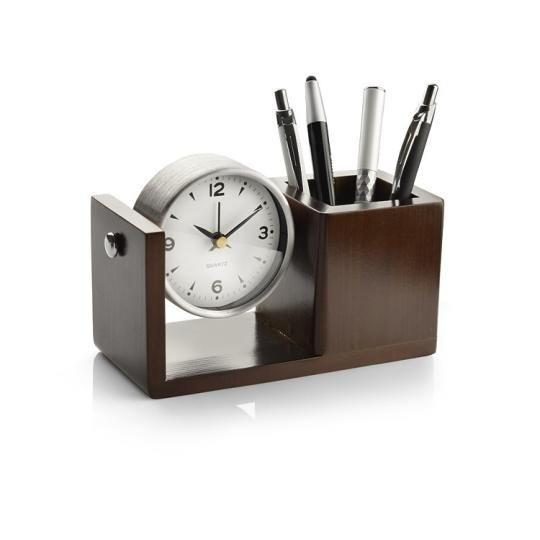 Porte-stylos avec horloge...