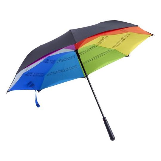Guarda-chuva pongee  reversível e automático