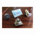 Pins com base e imagem vitrificada