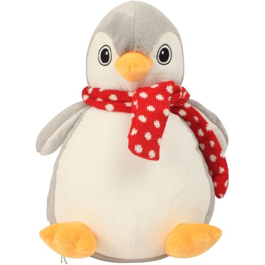 Pinguim de peluche com fecho