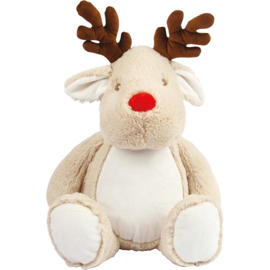 Rena de peluche com fecho