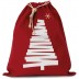 Saco de algodão com cordão, motivo árvore de Natal