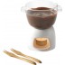 Conjunto para fondue de chocolate de vidro "Belgium"