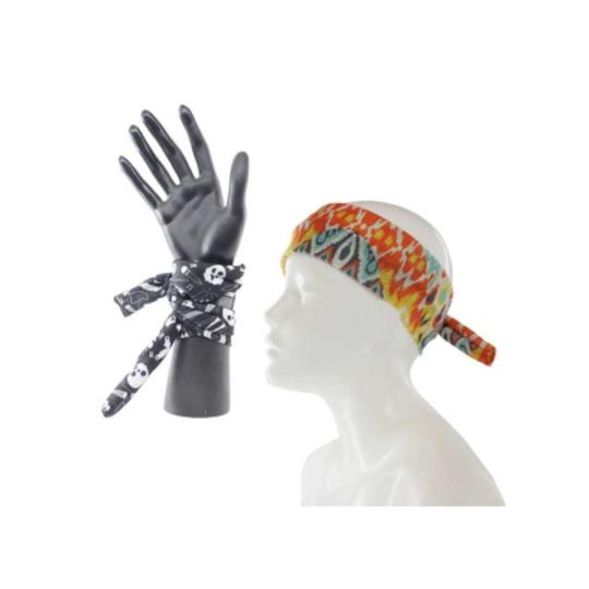 Bandana em poliéster com toque de algodão