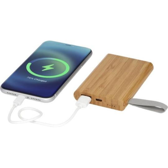 Powerbank de 5000 mAh em bambu Tulda