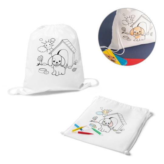Draws backpack-type bag for...