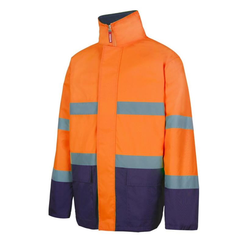 Parka bicolor alta visibilidade