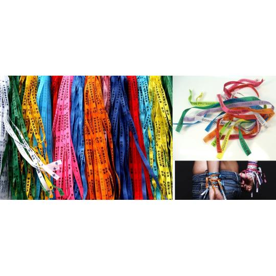 Pulseiras de tecido com fecho em alumínio