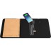 Caderno A5 com powerbank sem fio de 4000 mAh de 5 W e logótipo luminoso O18 SCX.design®