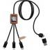 Cabo de carregamento de logótipo luminoso RPET 3 em 1 C38 SCX design®