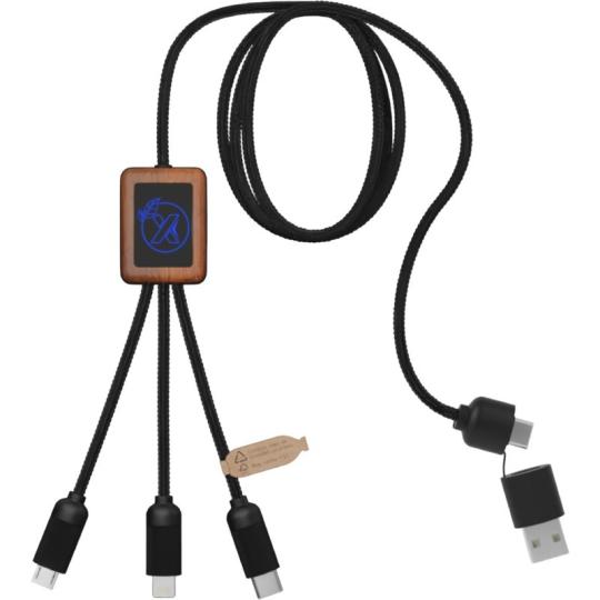 Cabo de carregamento de logótipo luminoso RPET 3 em 1 C38 SCX design®