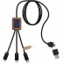 Cabo de carregamento de logótipo luminoso RPET 3 em 1 C38 SCX design®