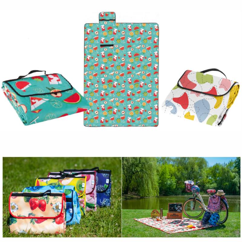 Manta happy picnic com costas impermeáveis com parte traseira à prova d'água