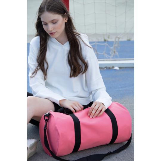Saco cilíndrico reciclado com bolso frontal Kimood®