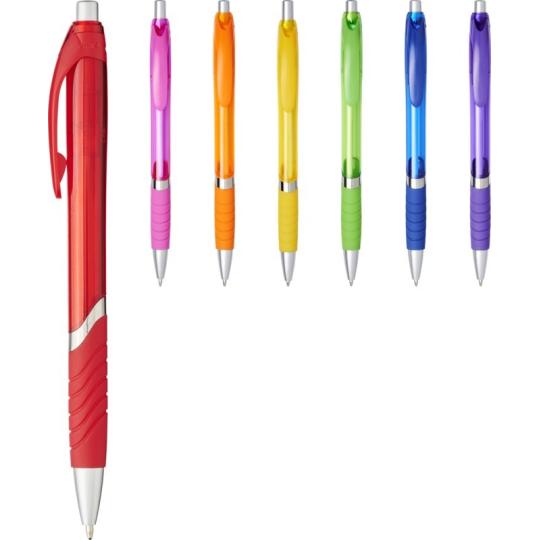 Ballpoint pen with rubber...