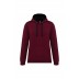 Sweatshirt com capuz em contraste