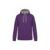 Sweatshirt com capuz em contraste