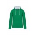 Sweatshirt com capuz em contraste