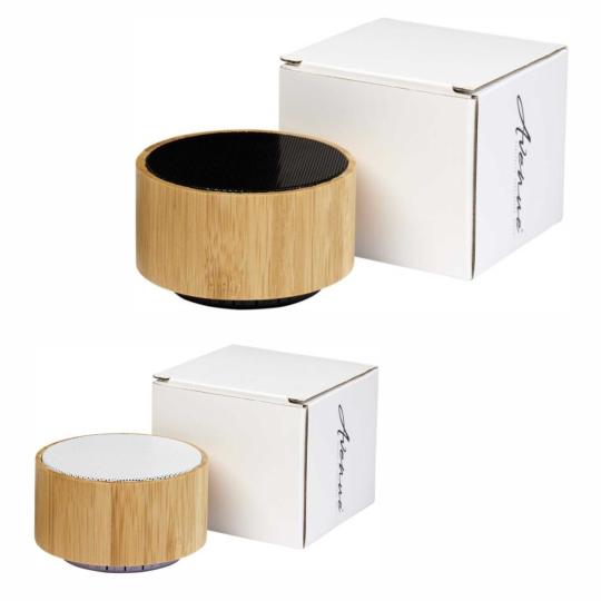 Coluna Bluetooth® de bambu Cosmos