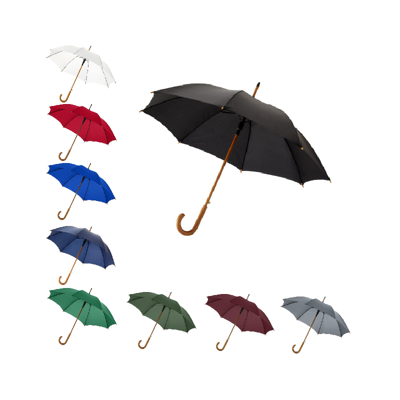 Parapluie automatique avec tige et poignée en bois de 23 Kyle