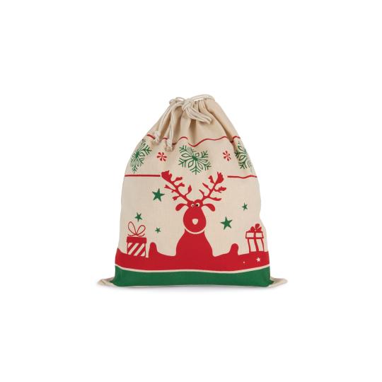 Saco com cordão com motivos de Natal Kimood® (COLORIDO)