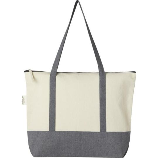 Saco de algodão reciclado de 320 g/m² de 10 L com fecho de correr Repose