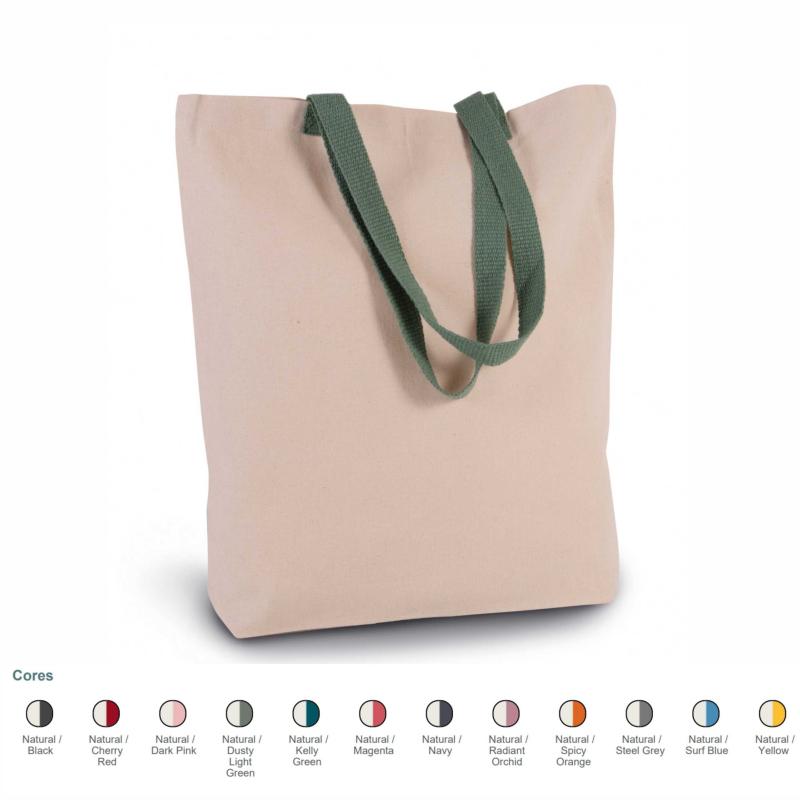 Saco de compras com divisória com alças em contraste Kimood®