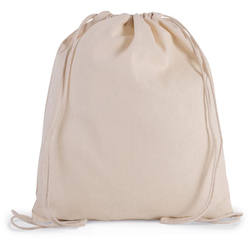 Mochila pequena em algodão biológico com cordões Kimood®