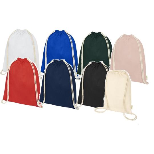 Mochila Orissa com cordão de 100 g/m² GOTS de algodão de produção biológica