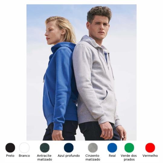 Sweatshirt Unissexo Com Fecho