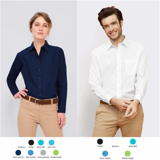 Camisa de manga comprida homem Baltimore e mulher Executive