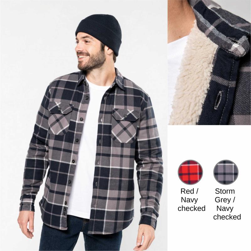 Camisa a cuadros con forro de sherpa Kariban®