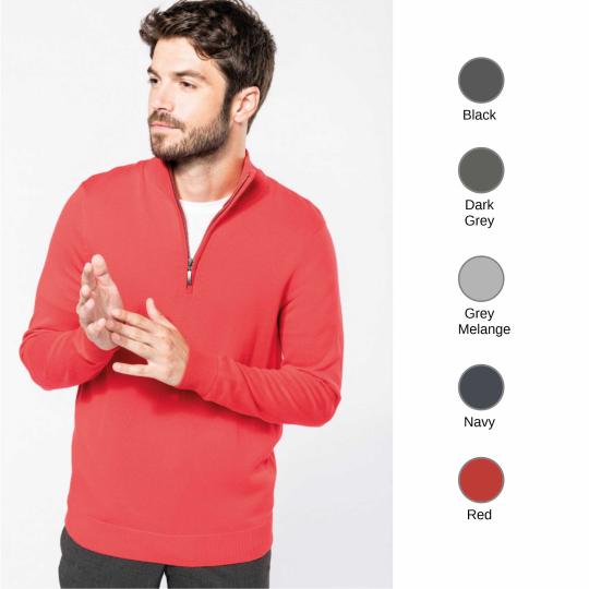 Pull en maille demi-zip...
