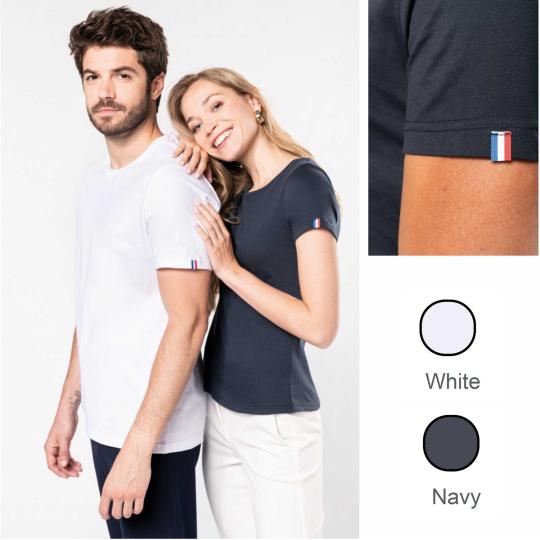 T-shirt Bio de homem e mulher Origine France Garantie
