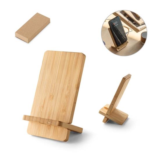 Carregador wireless em bambu Lange