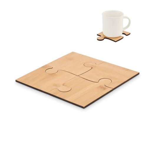 Conjunto de 4 bases de bambu Lepy