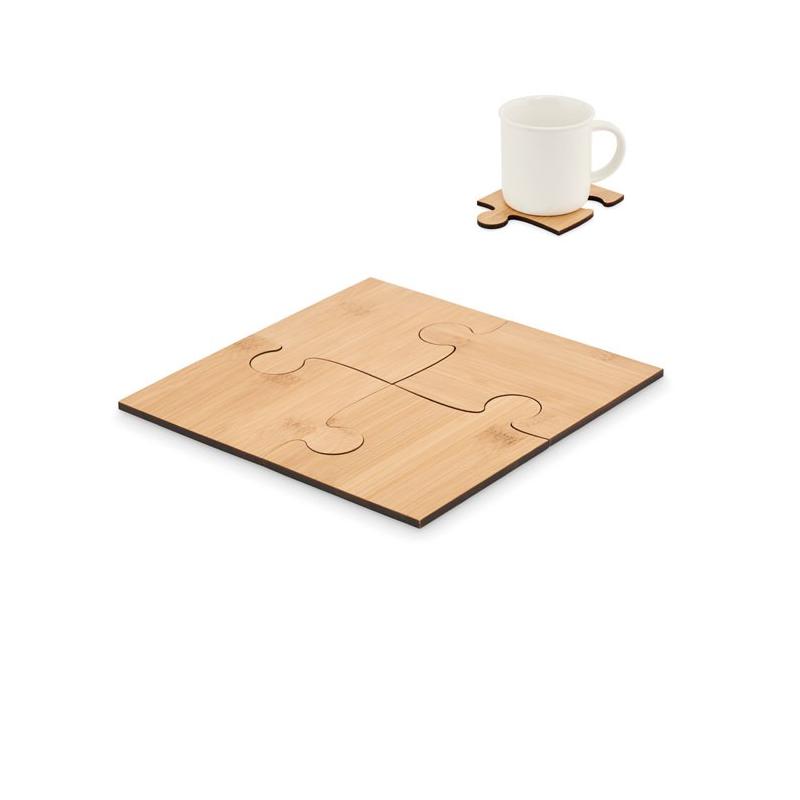Conjunto de 4 bases de bambu Lepy