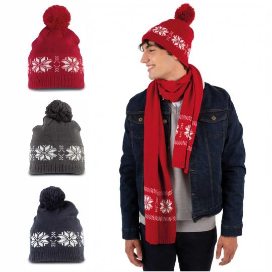 Gorro tricotado, motivo estrela