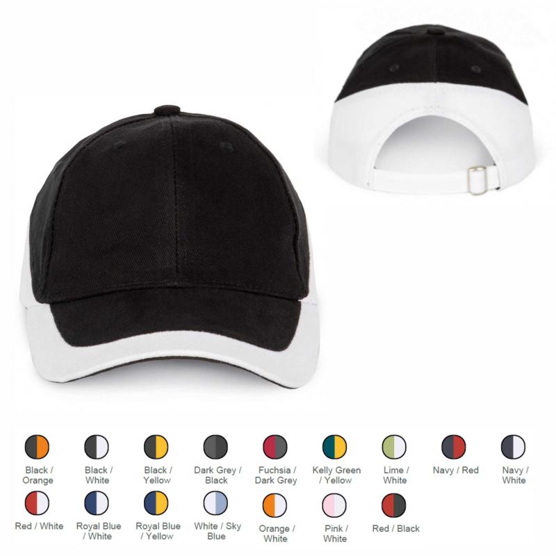 Gorra bicolor de 6 paneles Racing K-up®