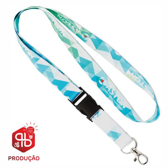 Lanyard de Sublimação com Clic-Clac em Poliéster