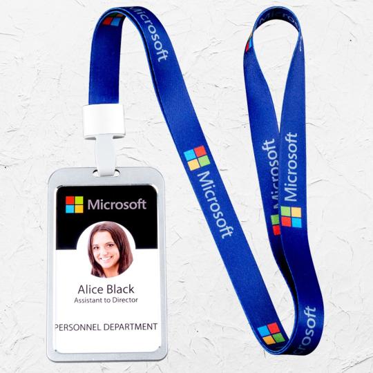 Lanyard de sublimação com porta-cartão de alumínio (Produção)