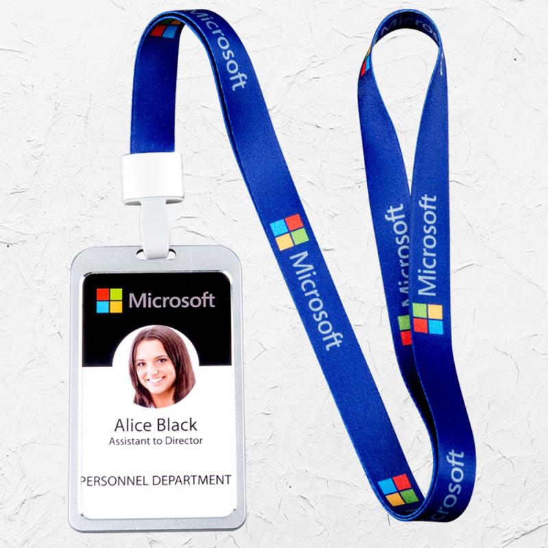 Lanyard de sublimação com porta-cartão de alumínio (Produção)