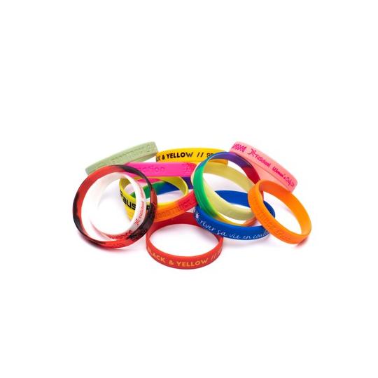 Pulseiras em borracha