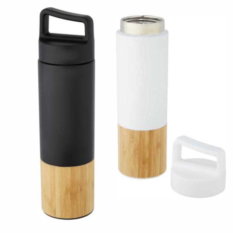 Garrafa de 540 ml em aço inoxidável com exterior de bambu Torne