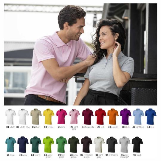 Polo de manga curta de homem e senhora Calgary