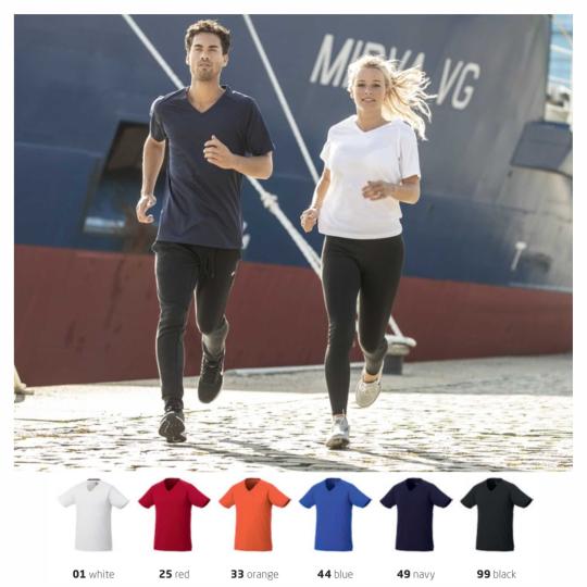 Tshirt cool fit com decote em V de homem e mulher Amery Elevate Life®