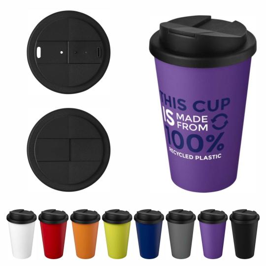 Copo reciclado 350 ml com tampa á prova de fuga Americano®